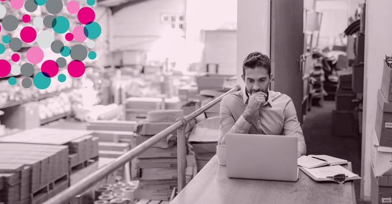 business man working at a laptop