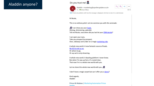Spotler email example Spotler email example